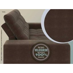 Sofá 3 Lugares Net Titan Assento Retrátil e Reclinável Marrom Claro 2,00M (L) - 6