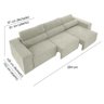 Sofá 6 Lugares Net Reale Assento Retrátil e Reclinável Suede Areia 2,84M (L) - 3