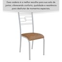 Ver imagem 5 de Kit 6 Cadeiras Ella Estrutura em Aço Branco e Tecido Jambo