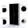 ARMÁRIO DE AÇO 2 PORTAS 162X75X40 PANDIN AP408SL - CINZA/PRETO - 3