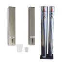 Ver imagem 1 de Kit Porta Copo Descartável Água + Suporte Café + Lixeira Inox