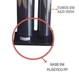 Kit Porta Copo Descartável Água + Suporte Café + Lixeira Inox - 7