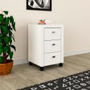Ver imagem 4 de Kit Escritório Completo Com Mesa em L Armário e Gaveteiro Cor: Branco