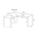 Ver imagem 5 de Kit Escritório Completo Com Mesa em L Armário e Gaveteiro Cor: Branco