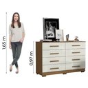 Ver imagem 3 de Comoda 8 Gavetas com 136cm de Largura