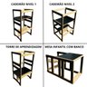 Torre Aprendizagem Montessori Cadeirão Mdf Cor Preto Seguro - 5
