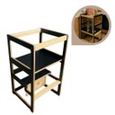 Ver imagem 7 de Torre Aprendizagem Montessori Cadeirão Mdf Cor Preto Seguro