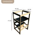 Ver imagem 3 de Torre Aprendizagem Montessori Cadeirão Mdf Cor Preto Seguro