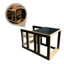 Ver imagem 1 de Torre Aprendizagem Montessori Cadeirão Mdf Cor Preto Seguro