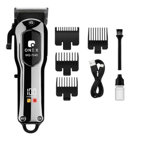 Maquina de Cabelo Acabamento Barba e Pelos, Maquininha Forte 10w 7000 Rpm Silenciosa com Display Lcd