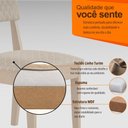Ver imagem 5 de Sala de Jantar 4 Lugares Mesa Jolie 100cm Tampo Redondo de Vidro e 4 Cadeiras Estofadas Copper Soft