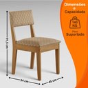 Ver imagem 3 de Sala de Jantar 4 Lugares Mesa Jolie 100cm Tampo Redondo de Vidro e 4 Cadeiras Estofadas Copper Soft