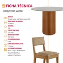 Ver imagem 7 de Sala de Jantar 4 Lugares Mesa Jolie 100cm Tampo Redondo de Vidro e 4 Cadeiras Estofadas Copper Soft