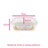 Kit 5 Potes Hermético Vidro Marmita Micro-ondas 640ml - 5