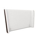Ver imagem 1 de Cabeceira Design para Cama Casal Torres Pés em Madeira Pu/bouclê Marrom/off White G91 - Gran Belo