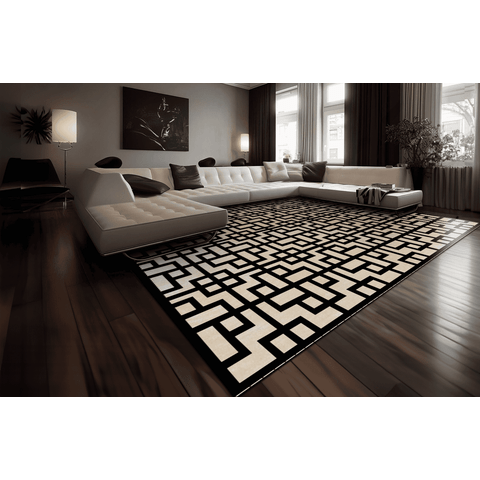 Tapete Rayza Marbella Cyclone Black Cosmic 0.60m X 1.20m