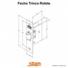 Fecho Trava Rolete Pivotante Auxiliar Preto Fosco Stam - 4