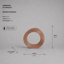 Ver imagem 1 de Anel Pequeno Decorativo de Cerâmica para Sala e Mesa Mocha Mousse
