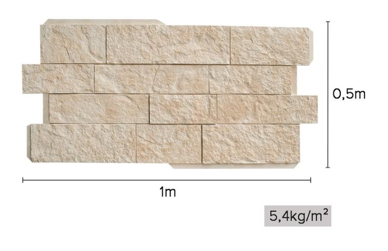 Revestimento 3d - Lineal Creme (3m²) - 2