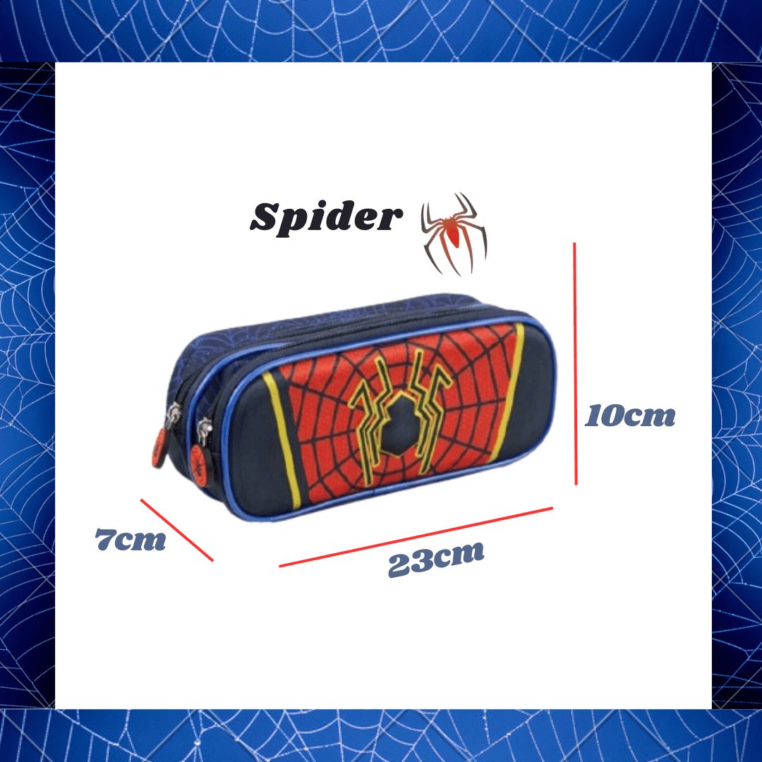 Kit Mochila de Rodinha Homem Aranha+estojo+lancheira Escolar:unica - 3