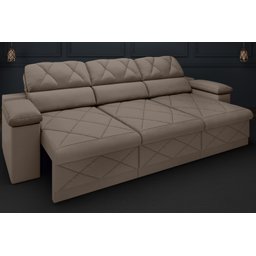 Sofá New Ripley 2,05M Assento Retrátil e Reclinável Velosuede - Netsofás - 1