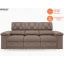 Ver imagem 2 de Sofá New Ripley 2,05M Assento Retrátil e Reclinável Velosuede - Netsofás