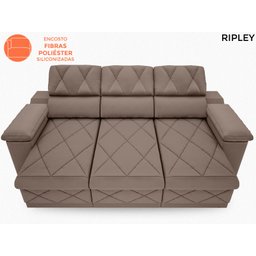 Sofá New Ripley 2,05M Assento Retrátil e Reclinável Velosuede - Netsofás - 4