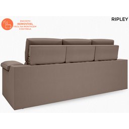 Sofá New Ripley 2,05M Assento Retrátil e Reclinável Velosuede - Netsofás - 6