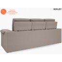 Ver imagem 6 de Sofá New Ripley 2,05M Assento Retrátil e Reclinável Velosuede Bege - NetSofás