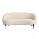 Ver imagem 5 de Sofá Pluma 3 Lugares 230cm Pés Preto Bouclé Off White - Sallar Home