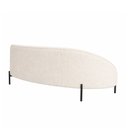 Ver imagem 7 de Sofá Pluma 3 Lugares 230cm Pés Preto Bouclé Off White - Sallar Home