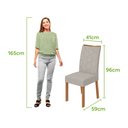Ver imagem 5 de Conjunto Sala de Jantar Mesa Astrid 170 Tampo Vidro Maxi Off com 6 Cadeiras Rayla - Lopas Amendoa Cl