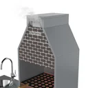 Ver imagem 3 de Churrasqueira Mini Infantil Mdf Cinza Brinquedo para Crianças