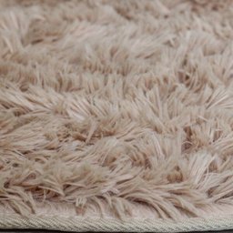 Tapete Felpudo Bege Liso 2,00x3,00-Pelo Alto Costa Oro - 3