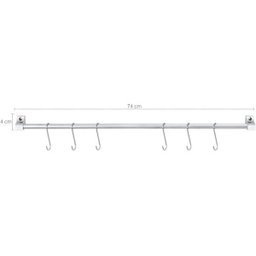 Barra Para Utensílios 72cm Com 6 Ganchos Suporte pra Cozinha - 2
