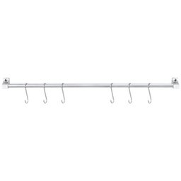 Barra Para Utensílios 72cm Com 6 Ganchos Suporte pra Cozinha - 1