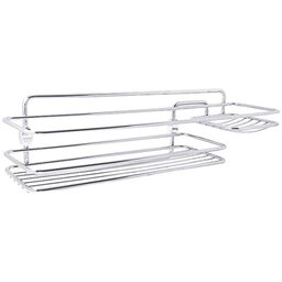 Suporte Para Shampoo E Sabonete De Parede Em Aço Cromado - 3 Suporte Para Shampoo E Sabonete De Parede Em Aço Cromado - 3