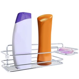 Suporte Para Shampoo E Sabonete De Parede Em Aço Cromado - 2 Suporte Para Shampoo E Sabonete De Parede Em Aço Cromado - 2