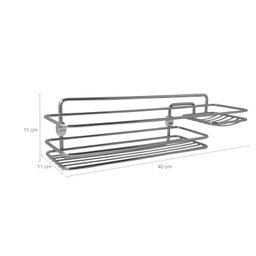 Suporte Para Shampoo E Sabonete De Parede Em Aço Cromado - 4 Suporte Para Shampoo E Sabonete De Parede Em Aço Cromado - 4