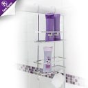 Ver imagem 3 de Porta Shampoo Suporte De Encaixar No Box Do Banheiro Em Aço