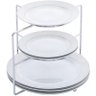 Organizador Suporte De Pratos Cromado Divisor 3 Níveis Rack - 1