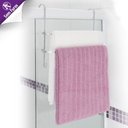 Ver imagem 4 de Suporte Porta Toalhas Duplo em Aço Toalheiro Box de Banheiro