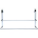 Ver imagem 4 de Suporte Porta Toalha Toalheiro Duplo Cromado para Box Banho