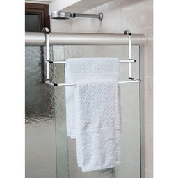 Suporte Porta Toalha Toalheiro Duplo Cromado para Box Banho - 1