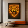 Quadro Decorativo Tigre Neon Amarelo - 2