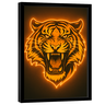 Quadro Decorativo Tigre Neon Amarelo - 3