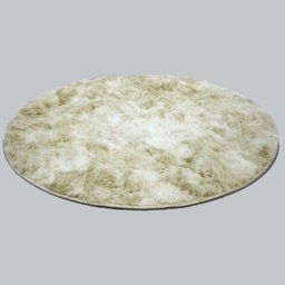 Tapete Felpudo Redondo Bege Mesclado 2,00M Diâmetro - Costa Oro - 1