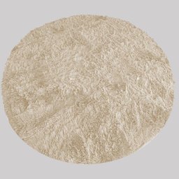 Tapete Felpudo Redondo Bege Liso 2,00M Diâmetro Costa Oro - 1