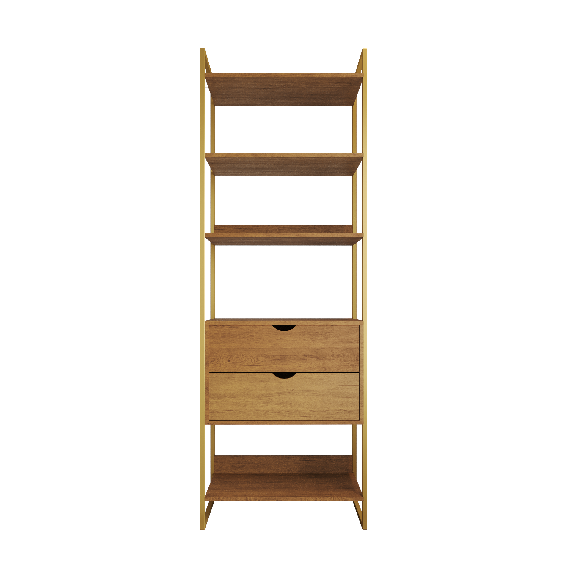 Modulo Closet Industrial com Gaveta Ferro Dourado Amêndoa - 2