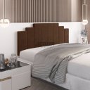 Ver imagem 1 de Painel Cama Box Suspensa Dubai Marrom 1.40